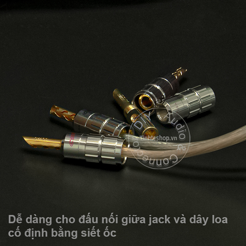 Rắc Loa bắp chuối răng cưa nhân đồng mạ vàng mạ rhodium và đồng nguyên bản 4 chiếc