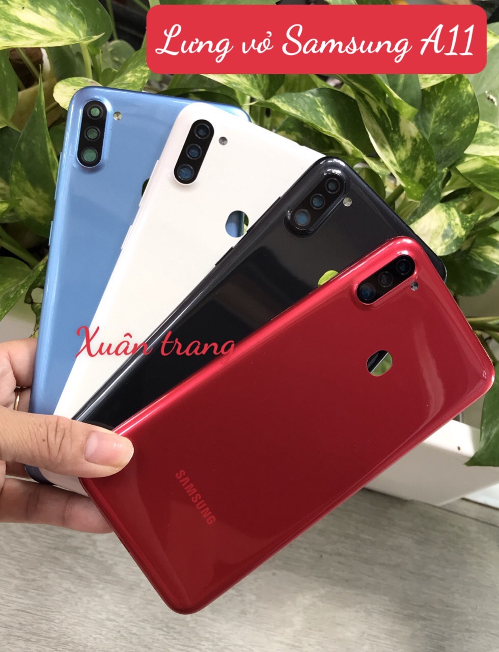 Nắp Lưng Vỏ samsung A11 ( gồm lưng,phím bấm, kính camera)
