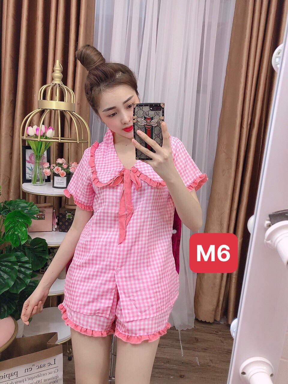 SET BỘ THỜI TRANG ĐÙI CARO SIÊU DỄ THƯƠNG
