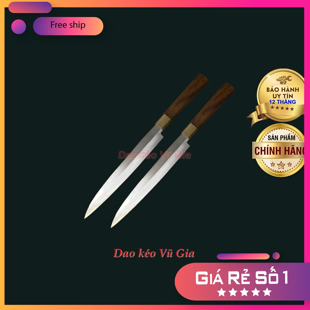 Dao thái sashimi không rỉ thép trắng nhật bản chuyên thái đa năng