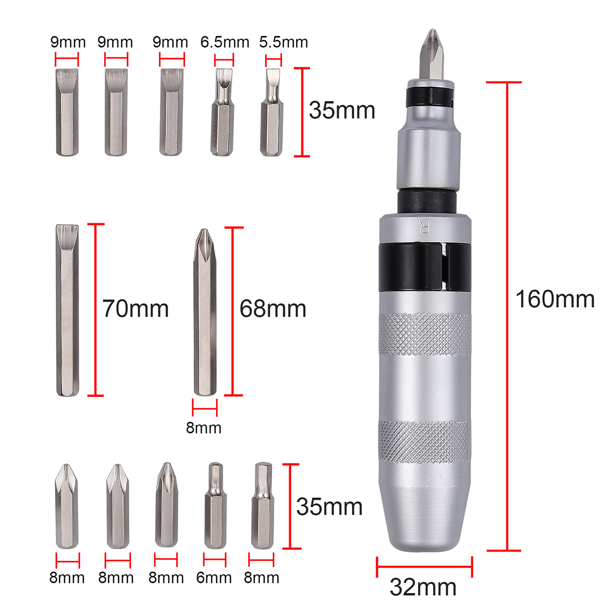 Bộ tua vít đóng đảo chiều 13 món cao cấp