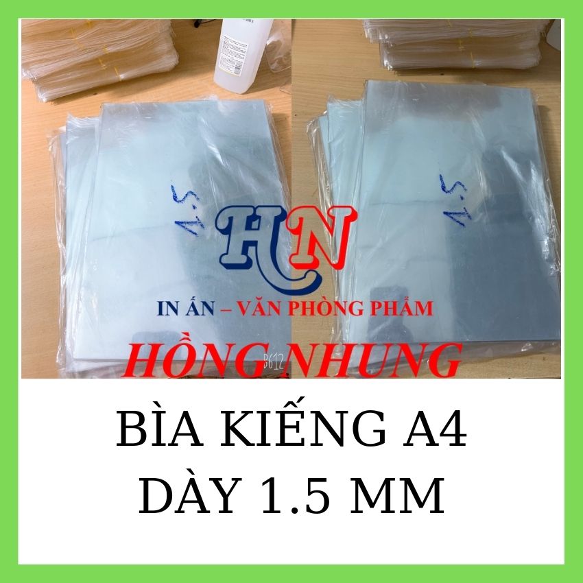 [HCM] Bìa Kiếng Đóng Sách A4 1.5 deam, Xấp 1 Kg , Chất Liệu Nhựa Trong Suốt Độ Bền Cao, Khả Năng Chịu Nhiệt Tốt, Giá Rẻ