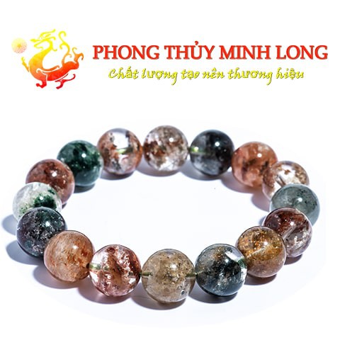 Vòng tay đá. thach anh Ưu Linh đa sắc chất lượng 5A