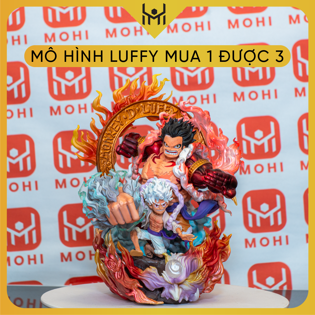 Mô hình onepiece mô hình luffy gear 5 kết hợp gear 4 - cao 23cm - nặng 1kg + 1 tay thay thế - one piece - no box