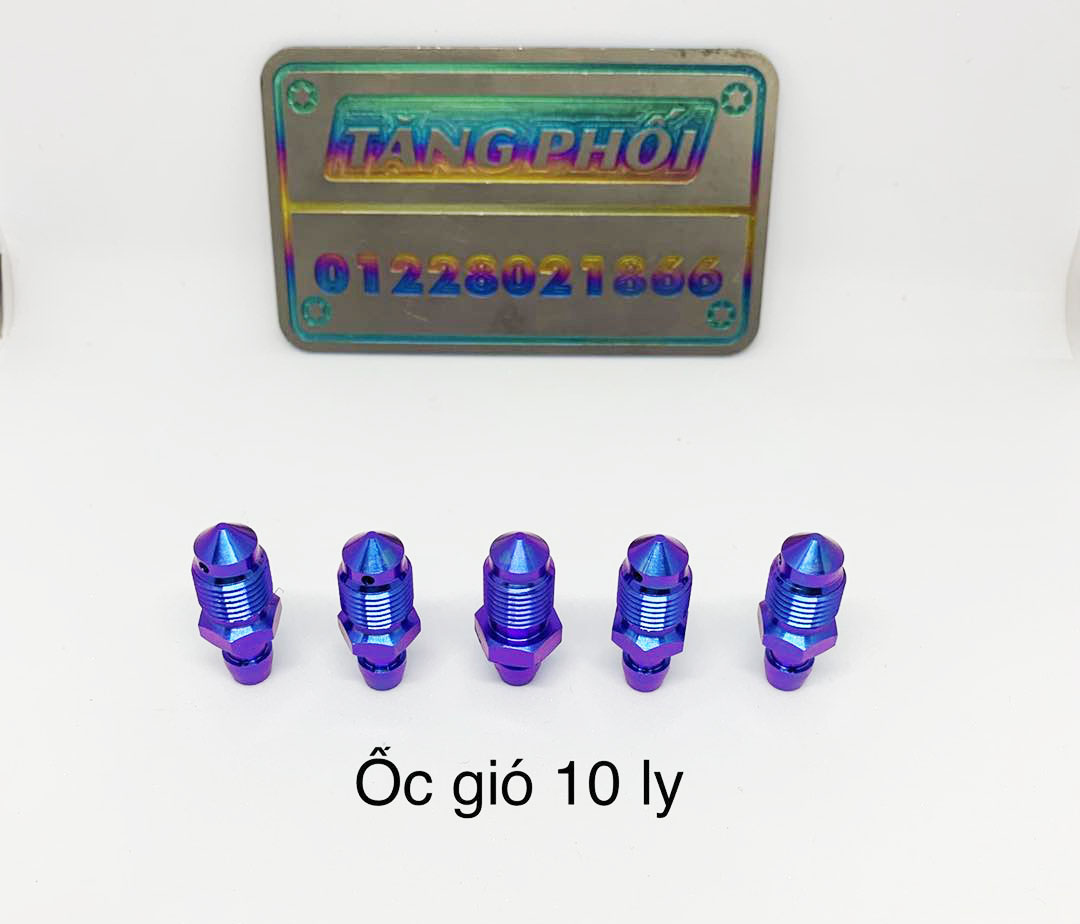 1 con Ốc xả gió 10li  ốc gió răng 1.0 Titanium Gr5