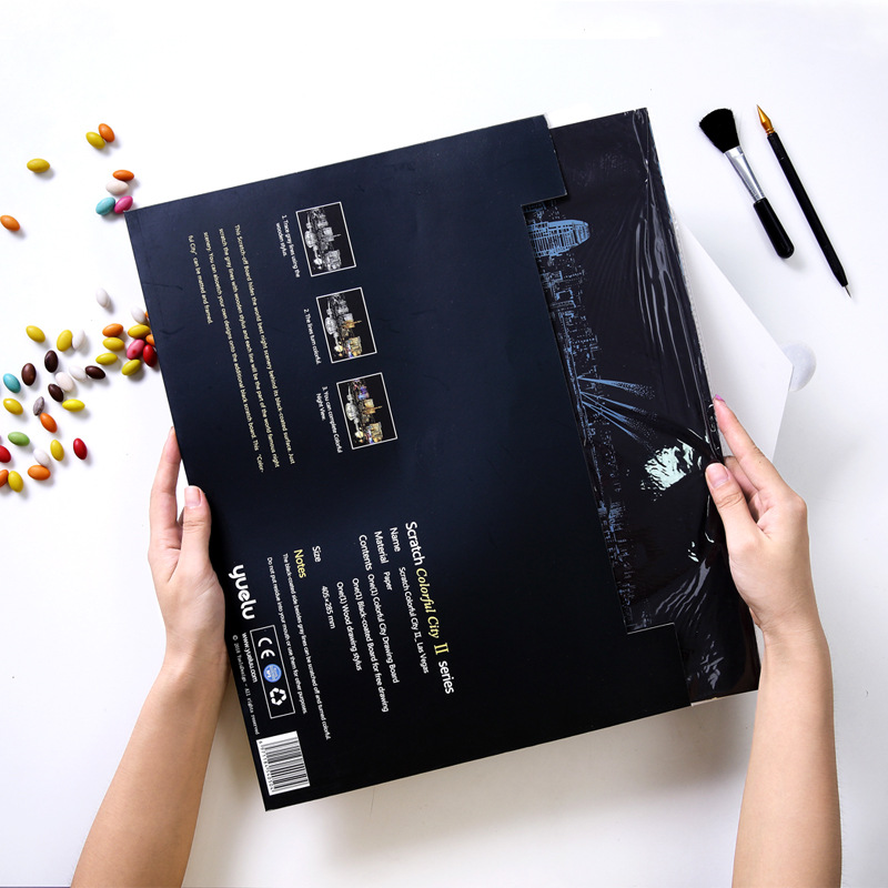 Tranh cạo ánh sáng khổ a4, 4 tranh