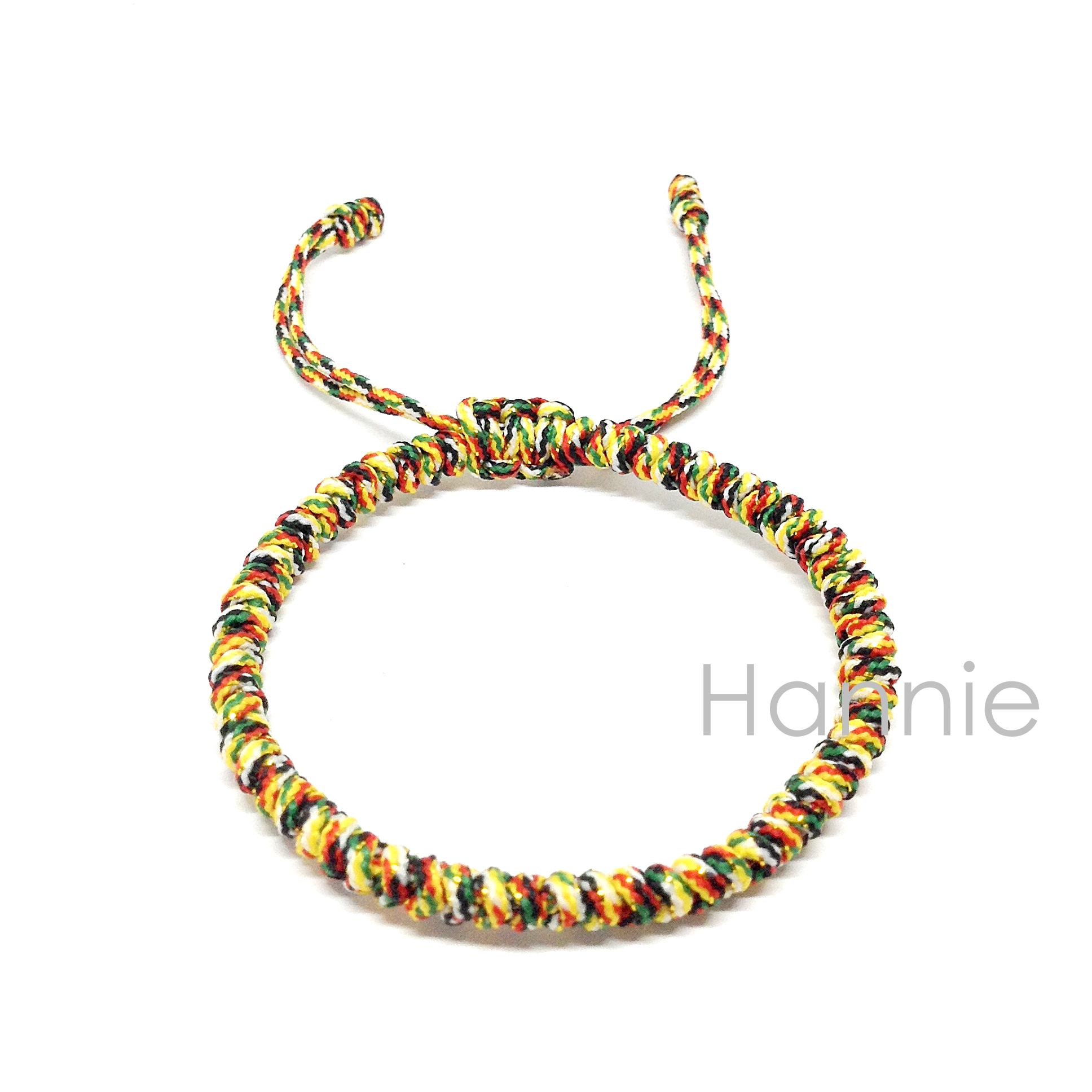 Vòng chỉ ngũ sắc may mắn dây rút - Vòng phong thủy bình an đeo tay nam nữ