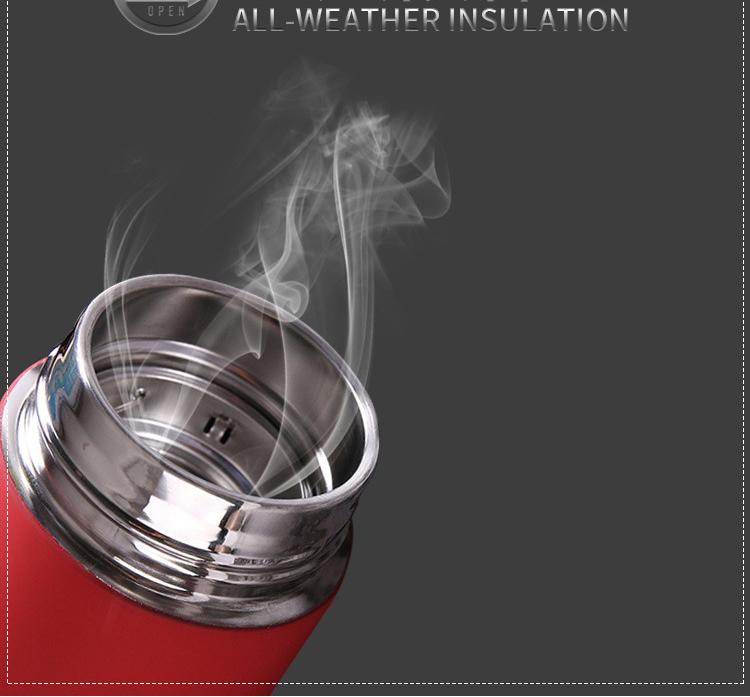 Bình giữ nhiệt LIFE iNox 304 sơn tĩnh điện cao cấp - Có lõi lọc trà inox sus 304 - Dung tích 500ml