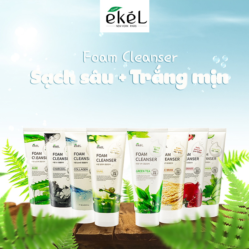 [HCM] Sữa rửa mặt Collagen Ekel - Ekel Collagen Foam Cleanser 180ml