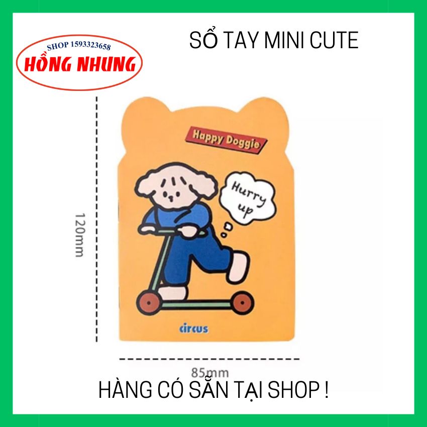 Sổ tay mini gấu, mèo, hoa cute dễ thương.