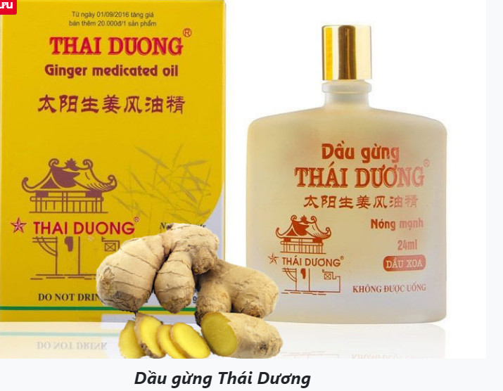Dầu gió gừng Thái Dương 24ml - Sao Thái Dương