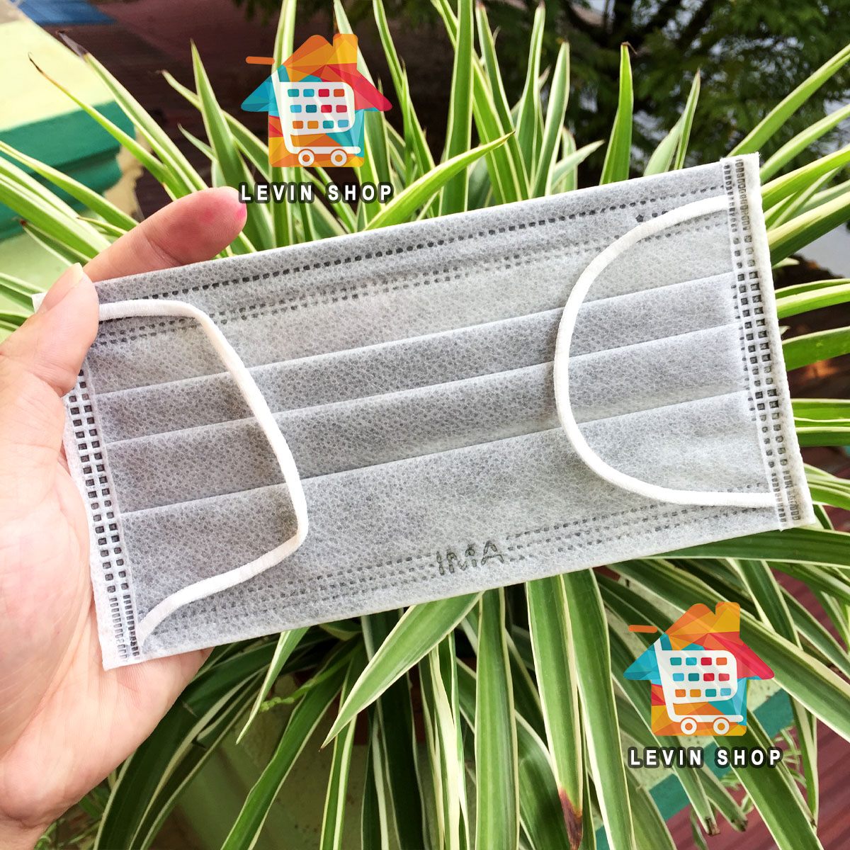 [Hộp 50 chiếc] [4 lớp] [Màu xám] Khẩu trang y tế Ami