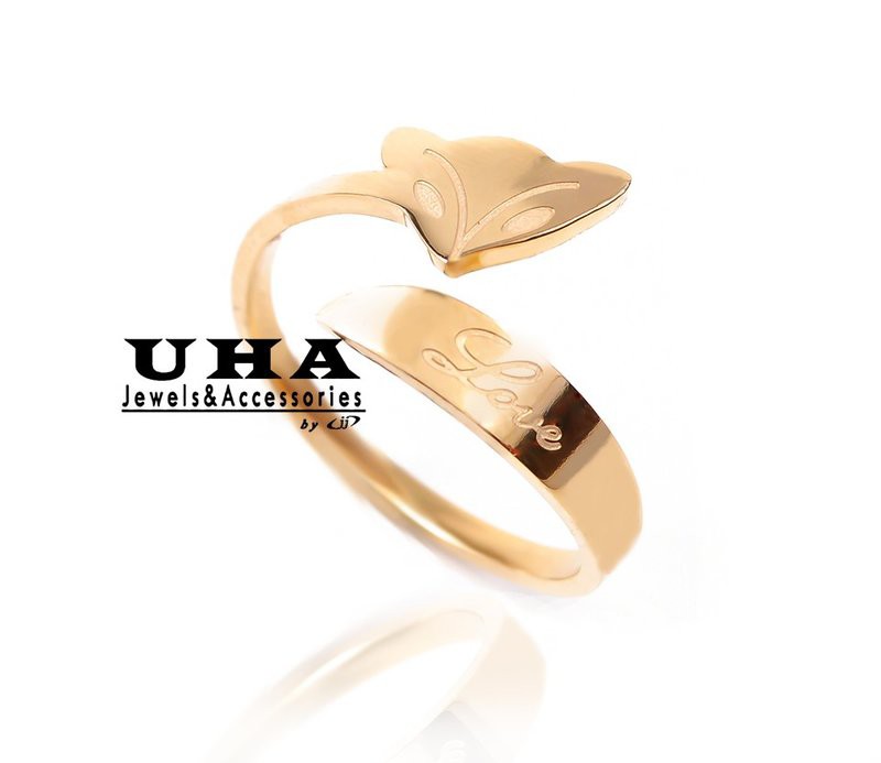 Nhẫn Ti.tan vàng Cáo Hồ ly