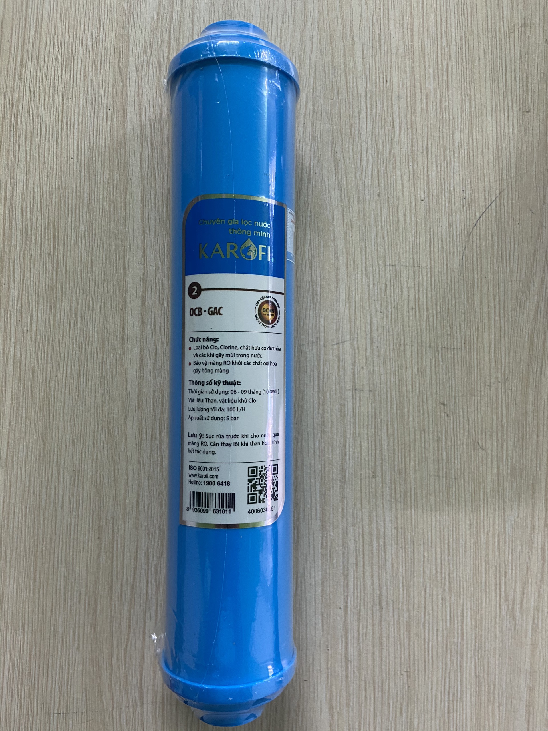 Lõi lọc nước số 2 Karofi OCB-GAC (Dùng cho máy N-e118, N-e119/U, N-e119/A, N-e239, N7RO, E8RO, E9RO)