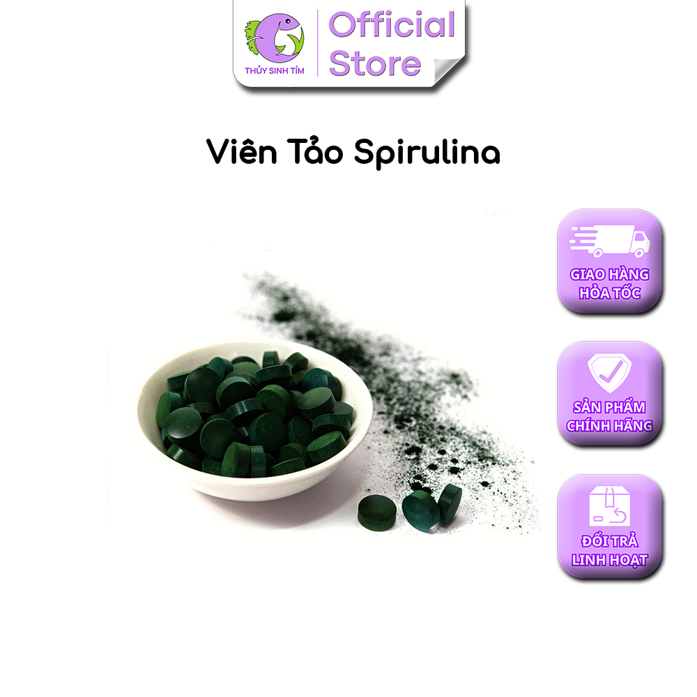 Viên Tảo Spirulina - Thức Ăn Cá Tép Cảnh