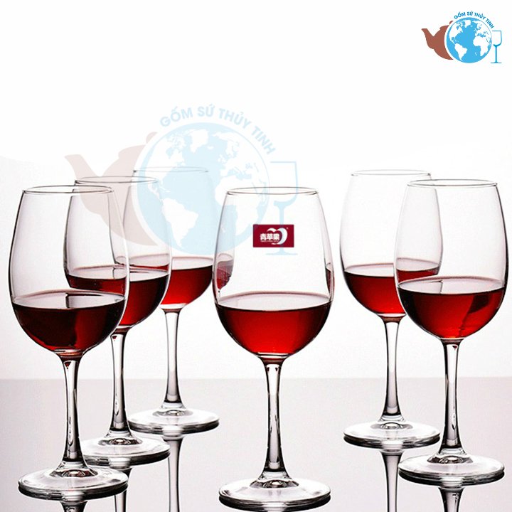 Bộ 6 ly thủy tinh uống rượu vang pha lê DELI EJ5202, ly uống rượu vang cao cấp