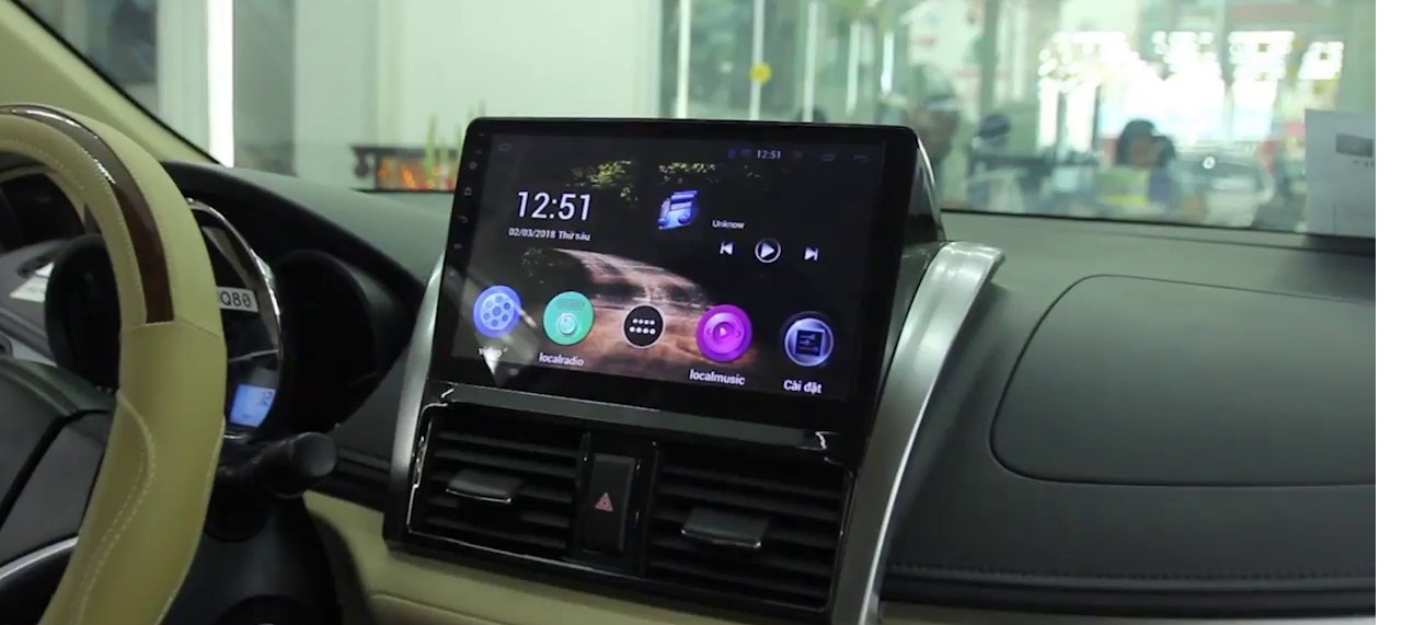 [Hỗ trợ lắp đặt Hà Nội] Màn hình kết nối wifi  Android 10. cho xe TOYOTA VIOS 2015, bộ màn hình kết nối wifi gồm màn hình mặt dưỡng dây zắc zin theo xe, tích hợp sẵn bản đồ NAVITEL, YOUTUBE ẨN, với công nghệ hiện đại