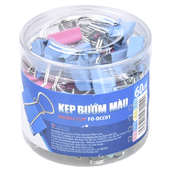 Hộp kẹp bướm màu 15mm flexoffice fo-dcc01