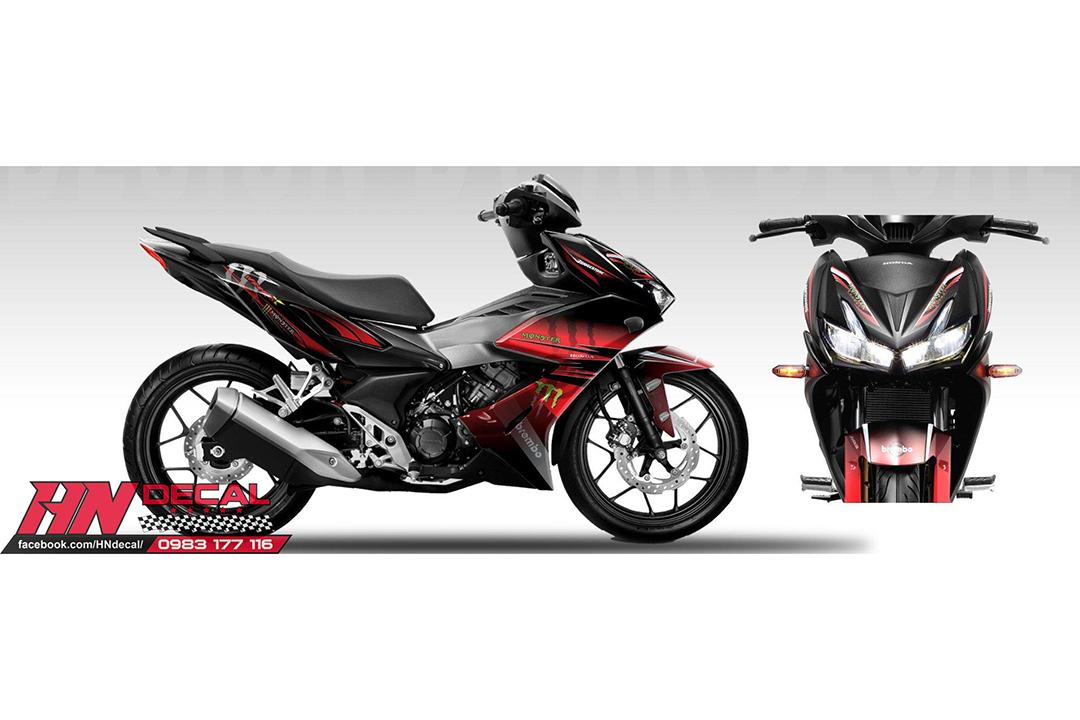 Tem Trùm Winner X Đỏ Đen Monster Brembo
