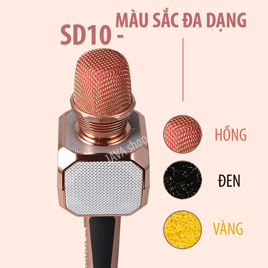 [HCM]Micro Karaoke Micro Không Dây Micro Karaoke Bluetooth Mic KaraokeMicro Bluetooth 3 IN 1 SD10 Phiên Bản Nâng Cấp Của Micro SD-10 Hiệu Chỉnh Được Bass Treble Ấn Tượng Bảo Hành 3 Tháng