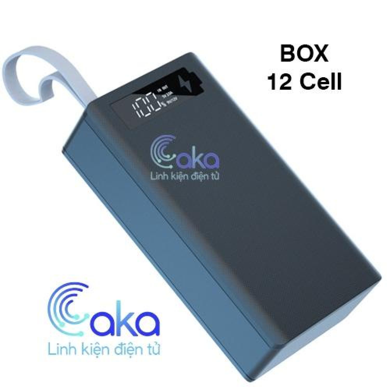 Box sạc dự phòng 12 cell 18650 sạc nhanh (Không pin)