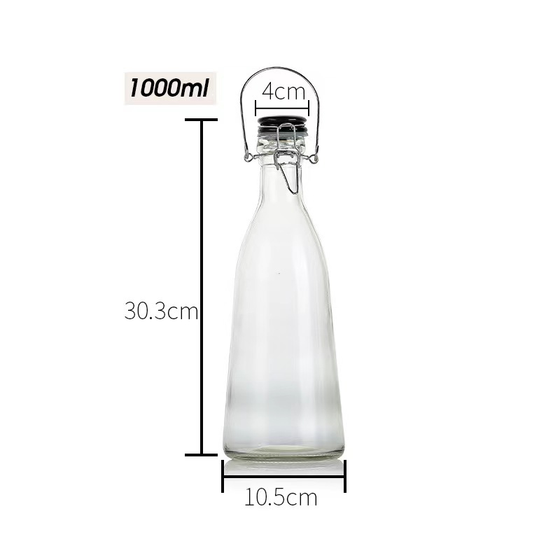 CHAI THUỶ TINH 500ml 1000ml NẮP SỨ GỌNG SẮT