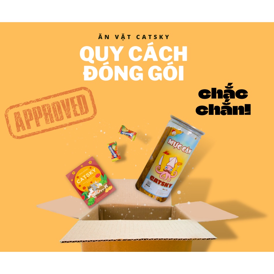 Mực Cán Tẩm Vị Catsky 250g