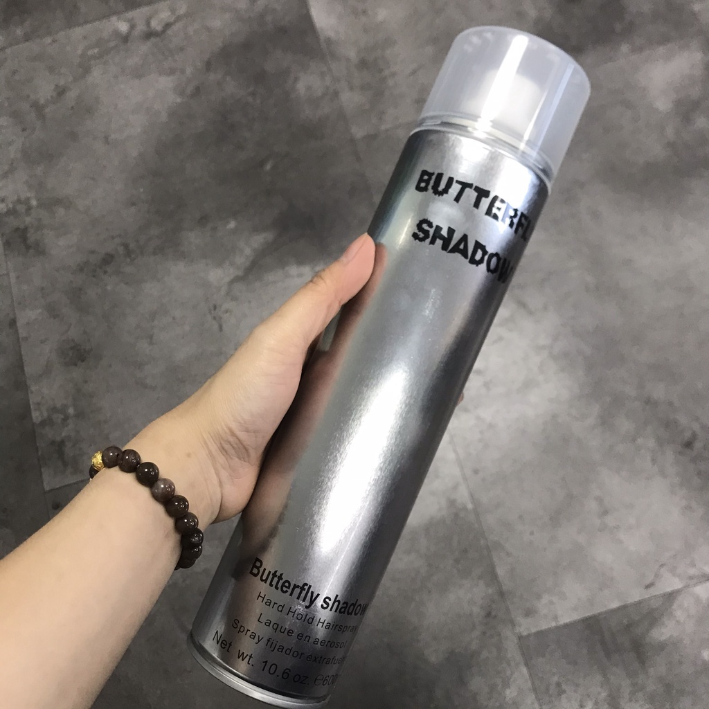 Keo xịt tóc BUTTERFLY SHADOW Hard Hold Hairspray - Keo sịt tóc 600ml