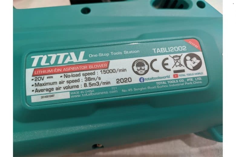 Máy thổi bụi thổi lá dùng pin Lithium 20V Total TABLI2002