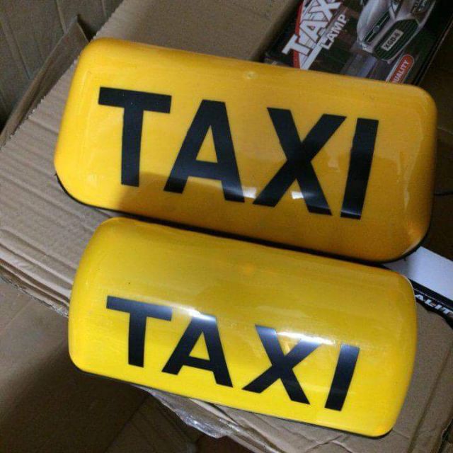 Mào Taxi VÀNG Có Đèn Đế Nam Châm