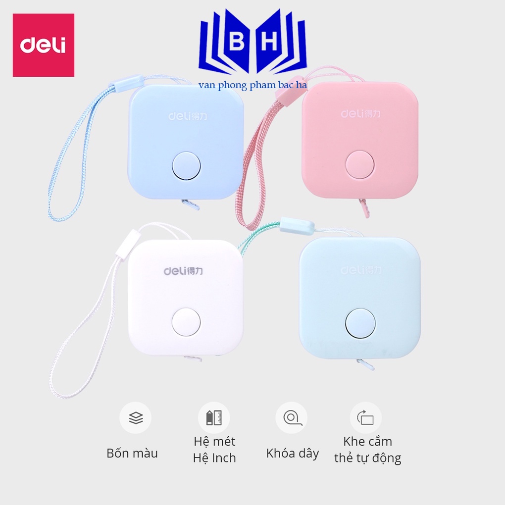 Thước dây cuộn Deli - 1.5m  - 79650 ( màu ngẫu nhiên )