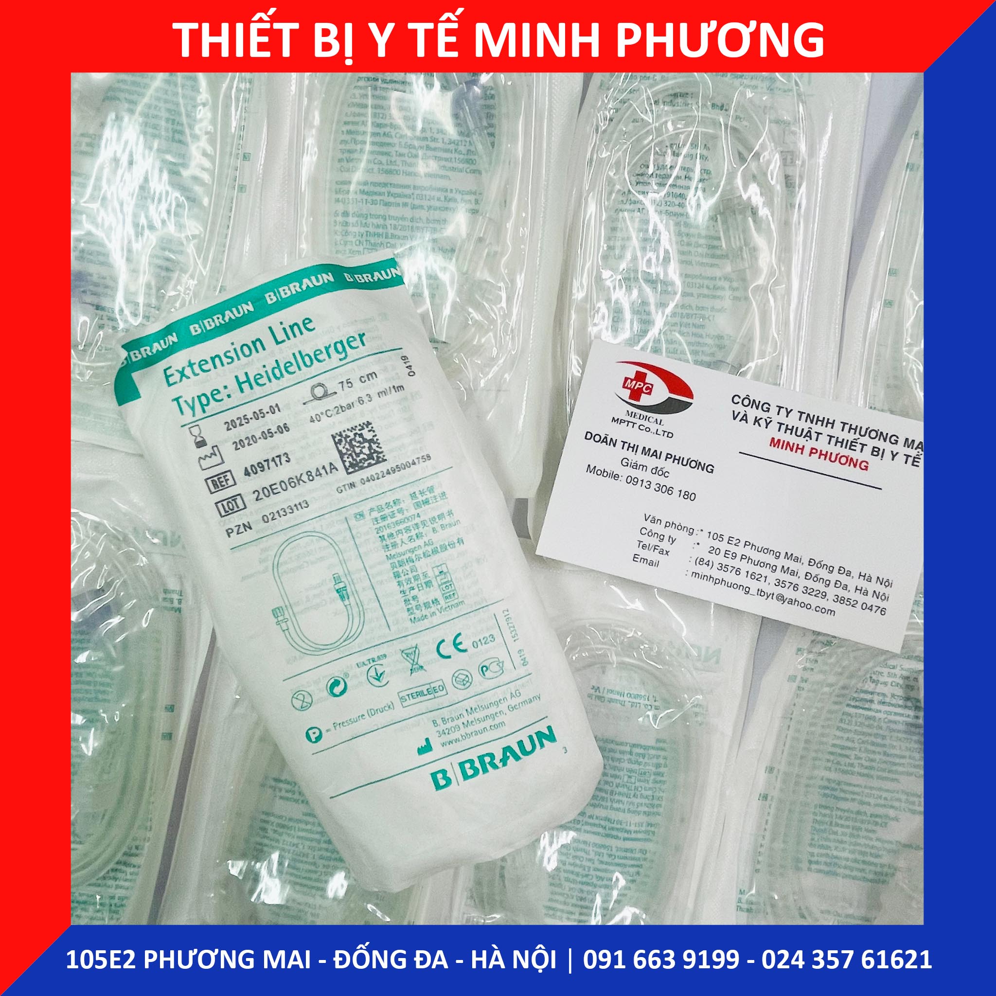 Dây nối bơm tiêm điện BRAUN