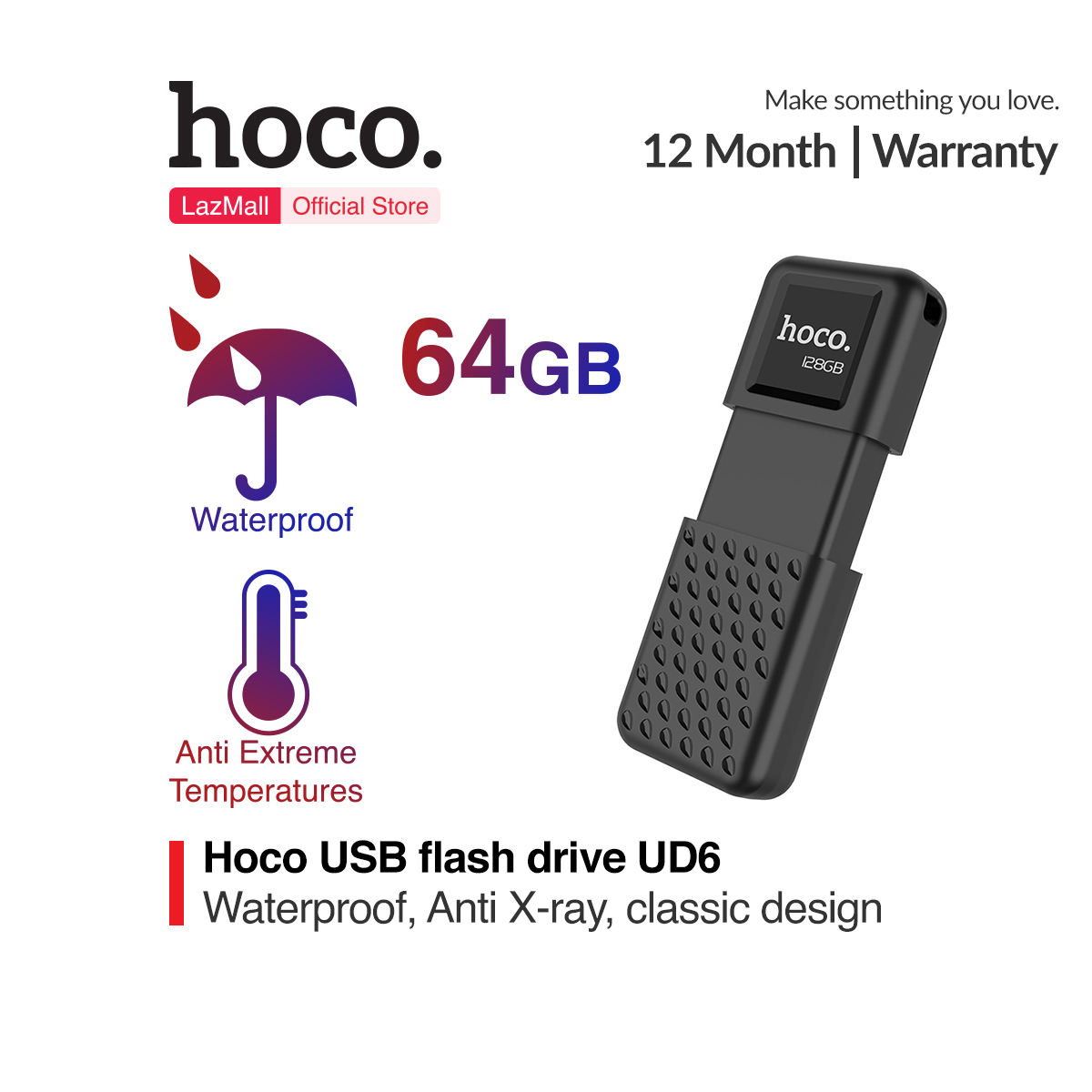 USB Hợp Kim Kẽm Tốc Độ Cao Hoco UD6 - USB 8G / 32G / 64G