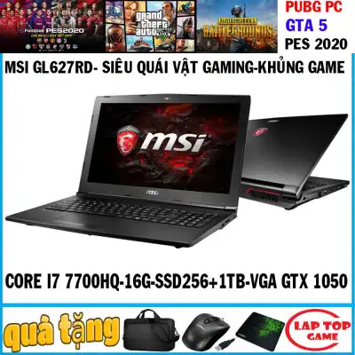 [Trả góp 0%]MSI GL62M 7RD khủng long game Core i7-7700HQ Core i5 7300HQram 16g ssd 256g+ hdd 1tb  VGA GTX 1050M/  15.6 inch Full HD 1920*1080 dòng gaming chuyên game đồ họa