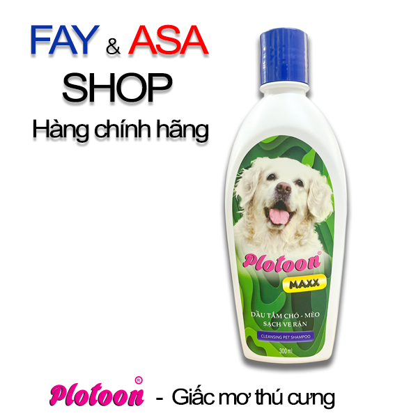 Dầu tắm chó mèo cao cấp Plotoon Maxx 300ml