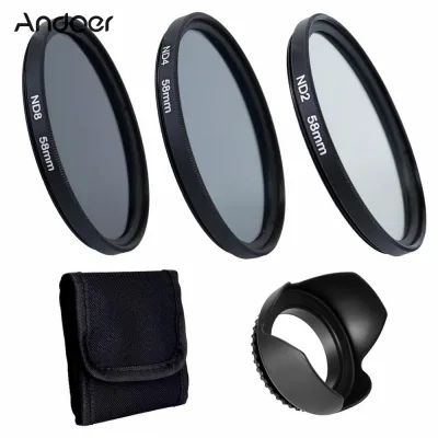 Andoer Professional Camera Lens Filters Kit Lens Hood For Canon Camera Dslr Photography Accessories 58mm