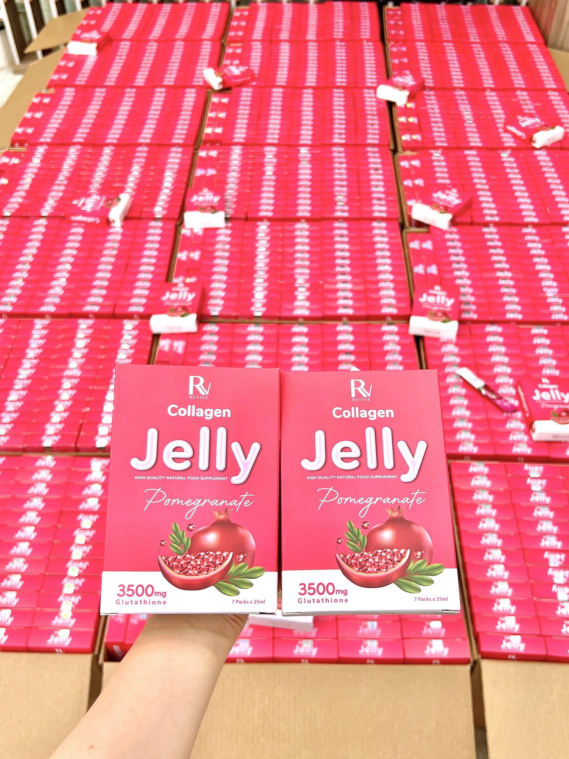 Thạch Collagen Lựu Jelly Thụy Sĩ  Trắng Da