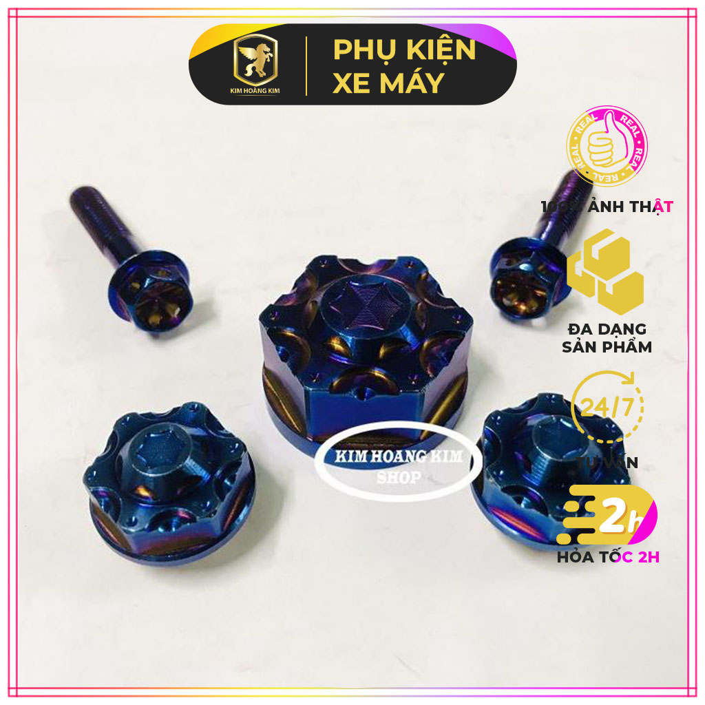 5 ốc inox xi titan gắn chảng ba dành cho satria,raider fi 2018,2019 , uy tín, chất lượng, mua ngay