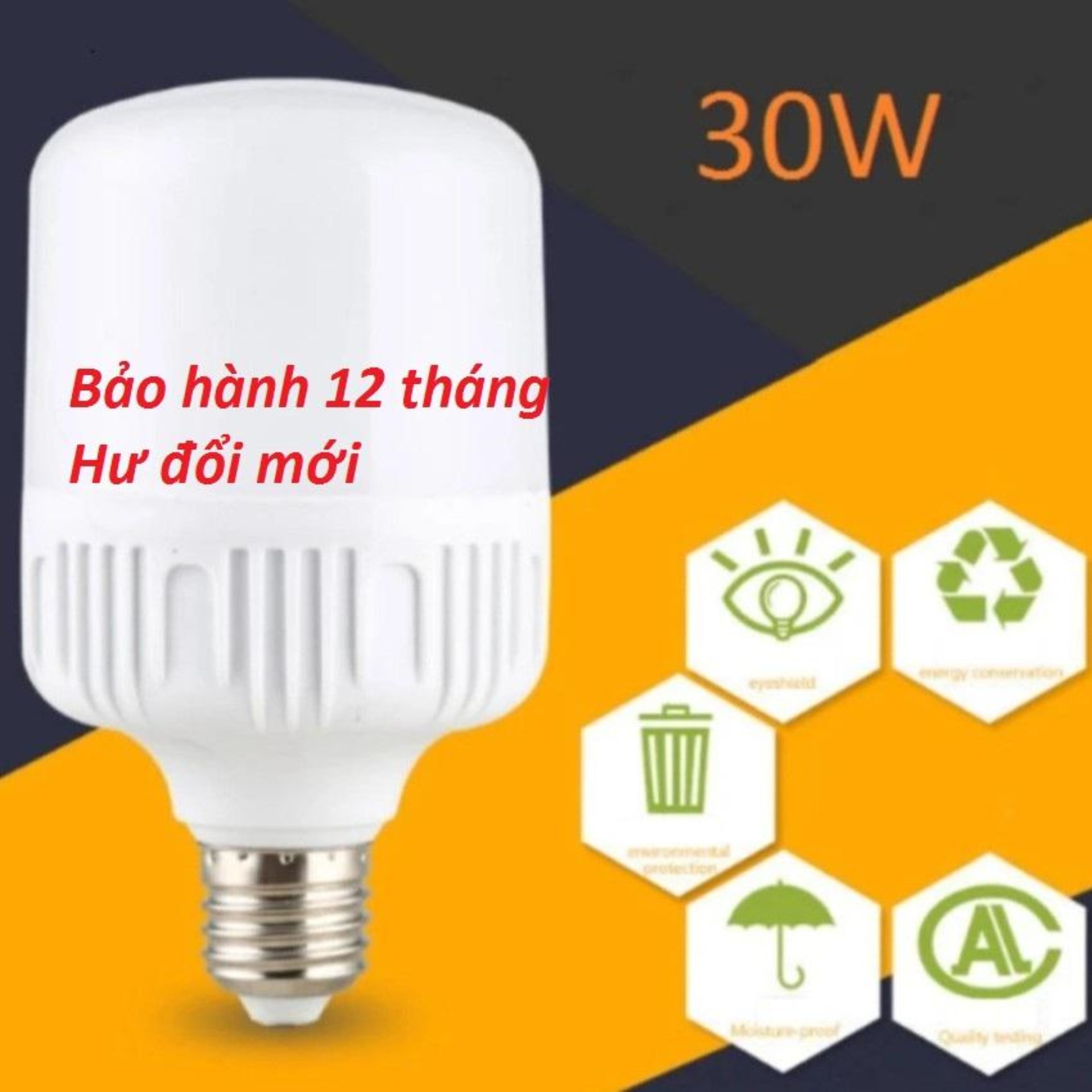Bộ 2 bóng đèn Led 30W cao cấp ánh sáng trắng