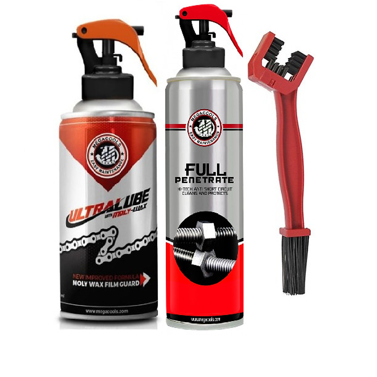 [HCM]Combo dưỡng sên rửa sên Megacools Ultralube Molywax