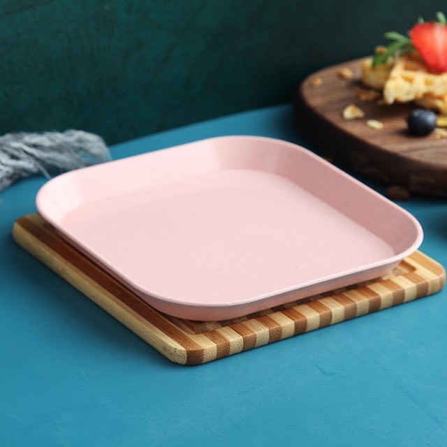 Bộ 8 Đĩa Lúa Mạch Màu Pastel Hình Vuông