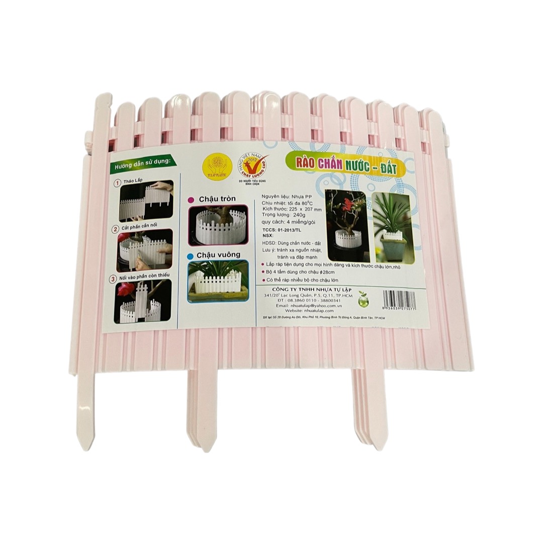Rào nhựa chắn nước - đất TỰ LẬP - 22.5 x 19.5 x 1.5 cm