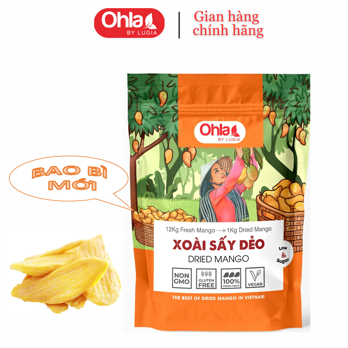 Ohla Dried Mango (Type 2) - 500g