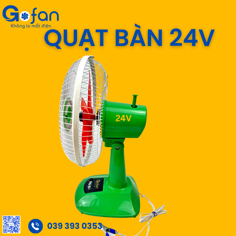 QUẠT BÀN B3 KẸP BÌNH ẮC QUY DC 12V/24V