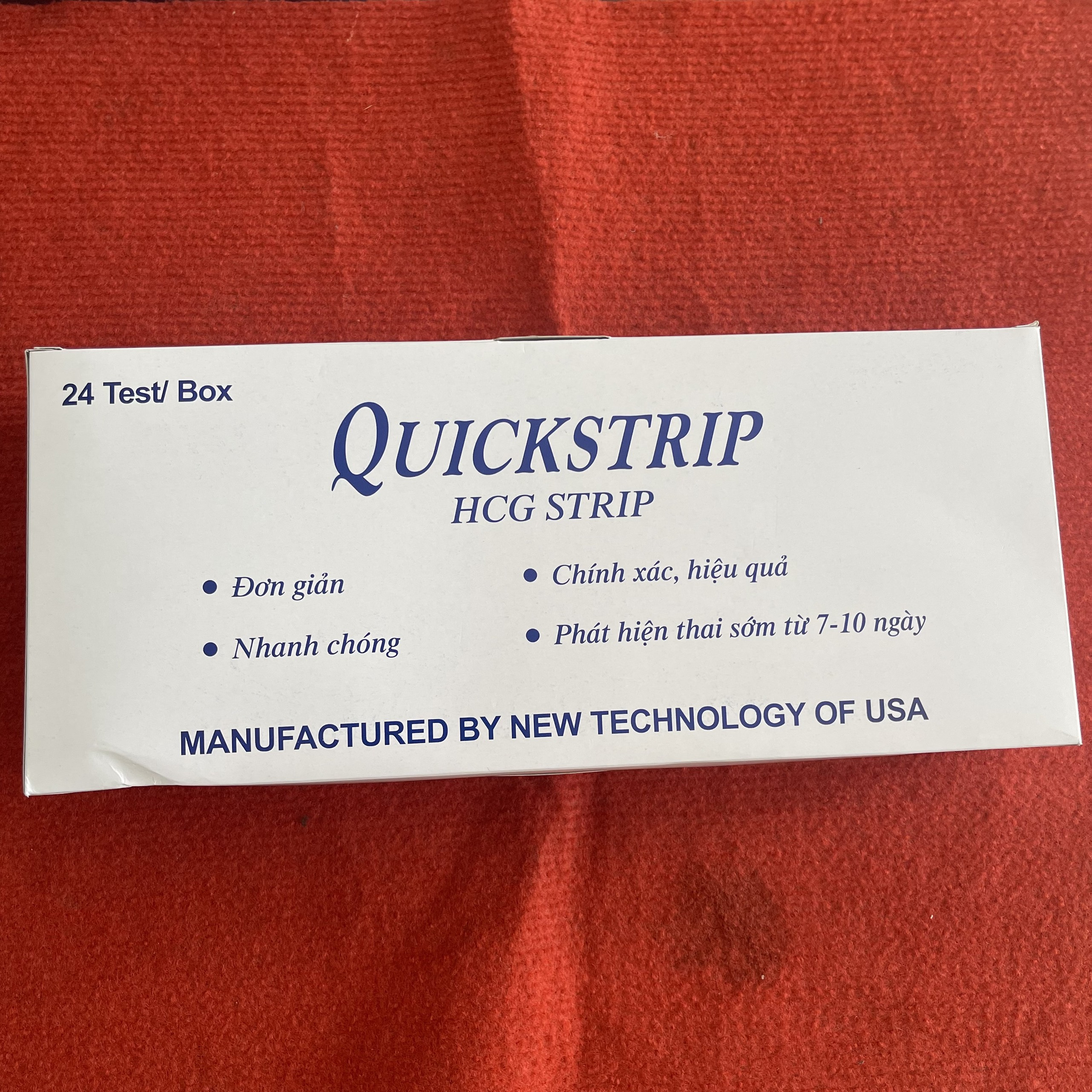 QUE THỬ THAI QUICKSTRIP HÀNG CHÍNH HÃNG
