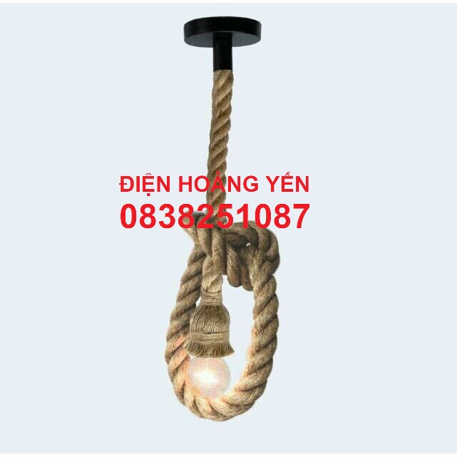 Đui đèn thả trần E27 dạng dây thừng cổ điển