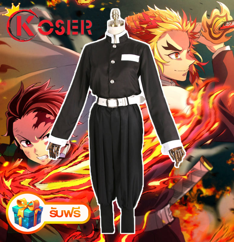 COSER KING Demon Slayer: Kimetsu no Yaiba Kamado Tanjirou Agatsuma Zenitsu Tomioka Giyuu Kanao Team Uniform Anime Cosplay Costumes