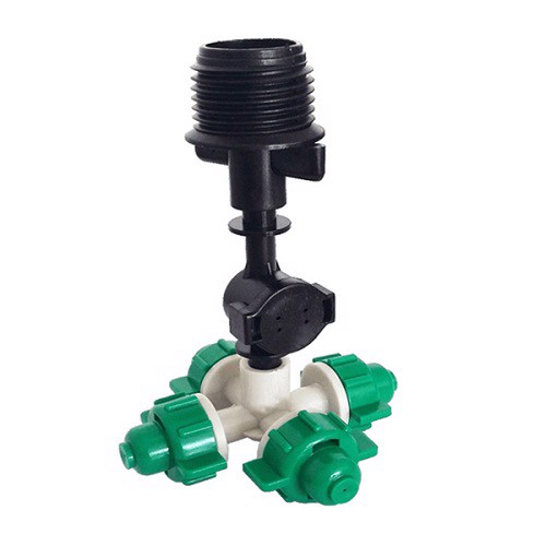 Combo 10 Bộ béc phun sương 4 cửa kết nối ren ngoài 21mm