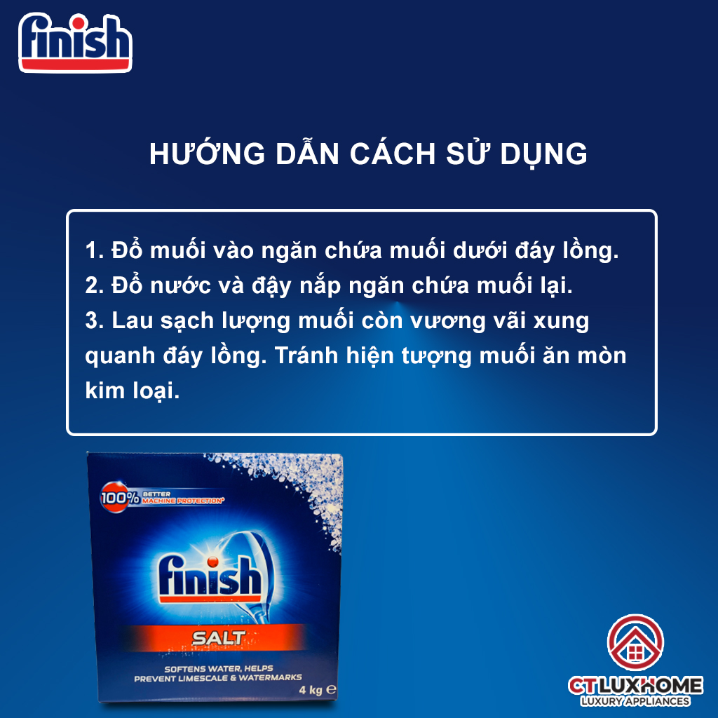 Muối rửa chén bát Finish 4,0kg