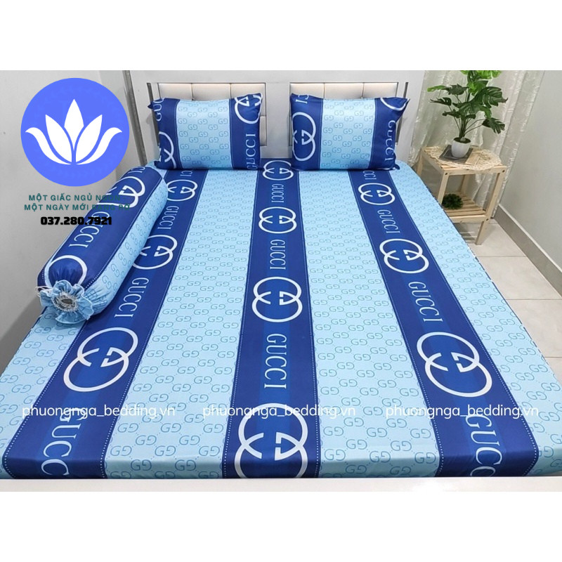 Ga áo bọc nệm 2 mặt có dây khóa thun lạnh việt nam dùng cho nệm từ 3-10cm